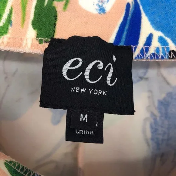 ECI All Over Floral Printed Crepe Back Scuba Skirt NWT - Picture 7 of 11